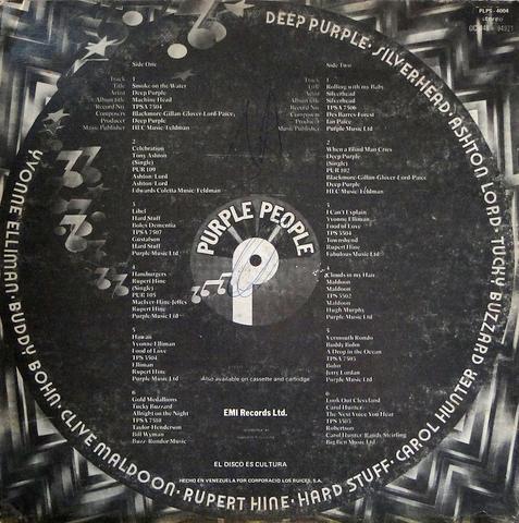 V/A incl. Rupert Hine, Deep Purple, Yvonne Elliman, etc. - Purple People - Purple Records PLPS - 4004 Venezuela LP