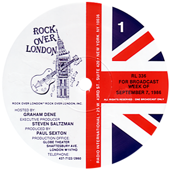 V/A incl. interview by Rupert Hine, XTC, Andy Partridge, World Party, FGTH, OMD, The Stranglers, Genesis, The Human league - Rock Over London #336 - Rock Over London RL 336 USA LP